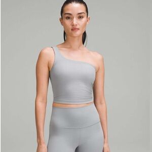 lululemon athletica Gray One-Shoulder Top